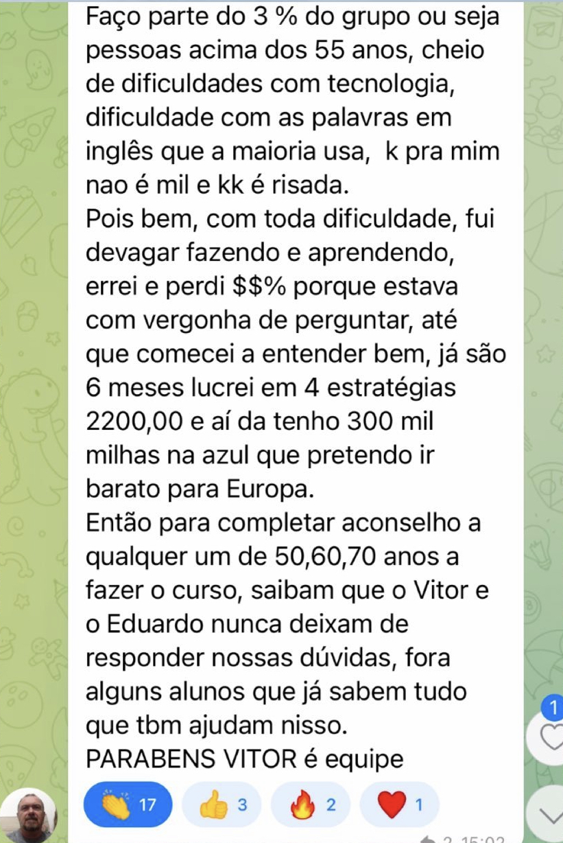 Resultado de aluno do ASI